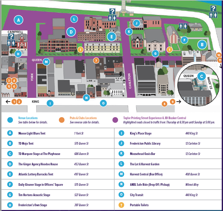 Festival Map : Harvest Jazz & Blues Festival